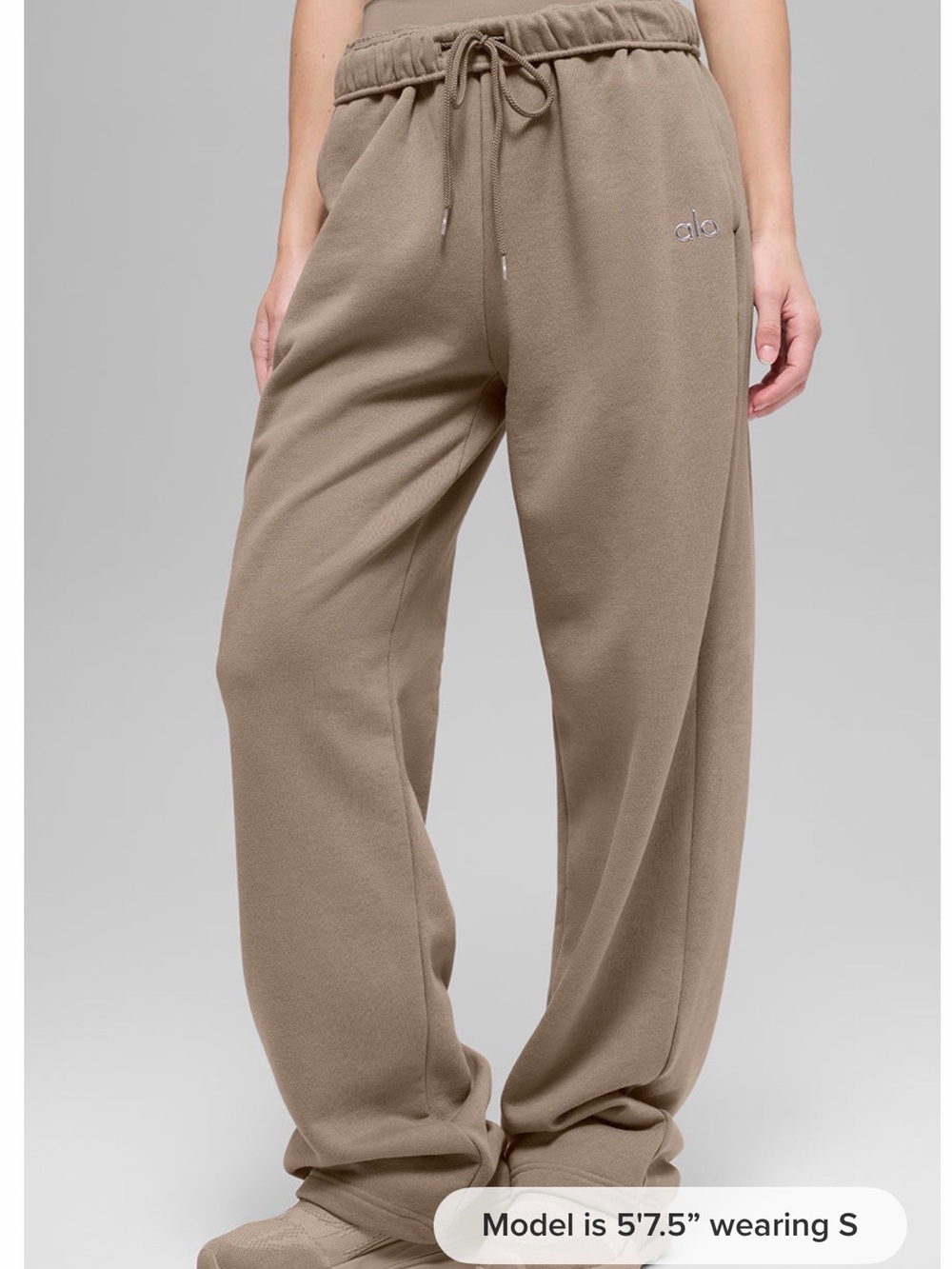 ALO Yoga Gravel Accolade Straight Leg Sweatpants Oversized Size XXS (Fits XS)